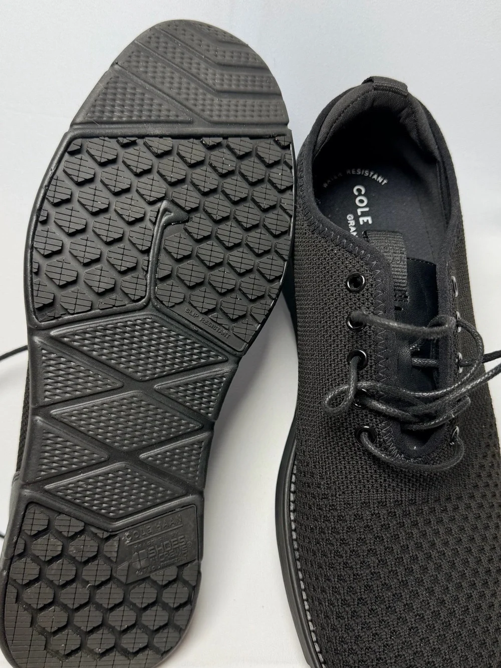 Cole Haan Black Knit Lace-Up Sneakers for Men